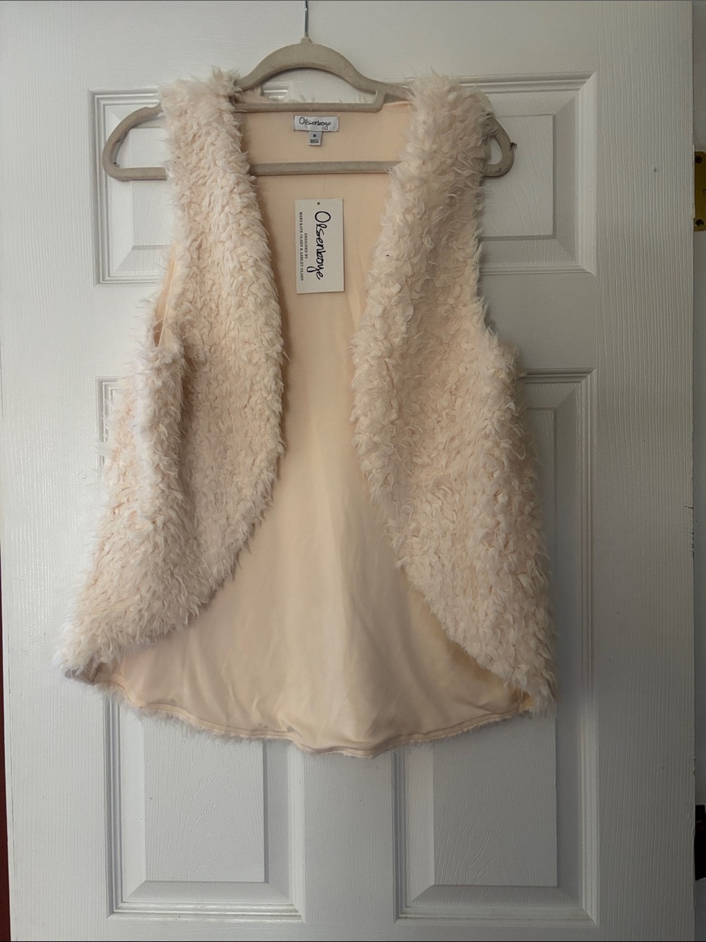Obermeyer Cream Faux Fur Teddy Vest